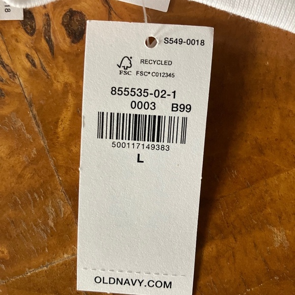 (1) NWT Mens L Old Navy Solid Classic White Crew-Neck T-Shirt - Picture 5 of 7